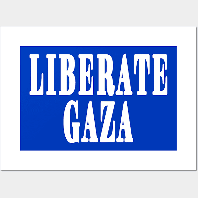 LIBERATE GAZA - White - Back Wall Art by SubversiveWare